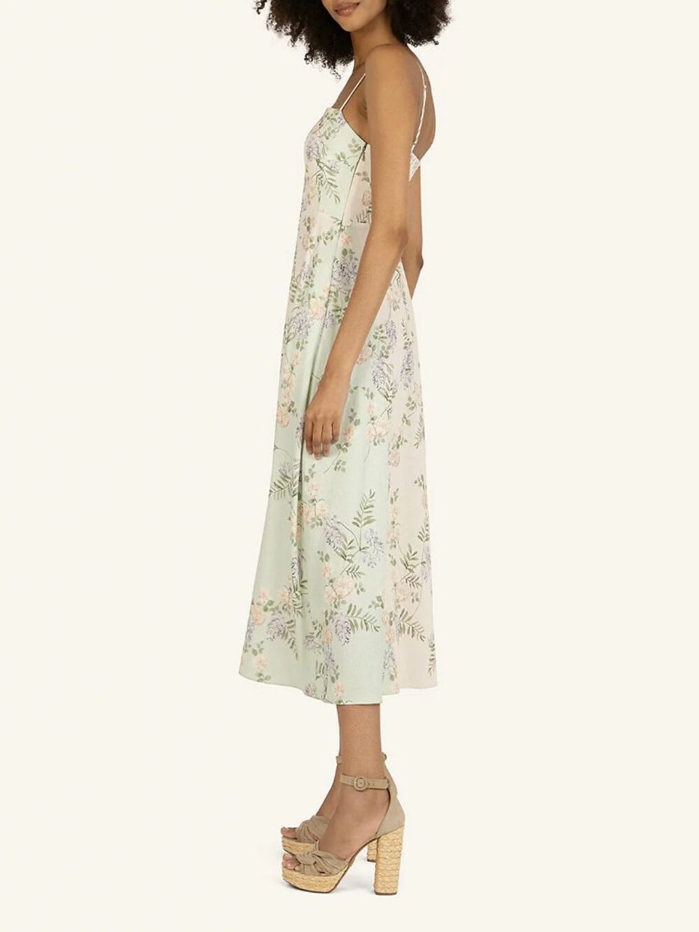 NWT Super Natural Sue Dress Pastel Floral Maxi Smocked Back Sz M $395 - Picture 4 of 6